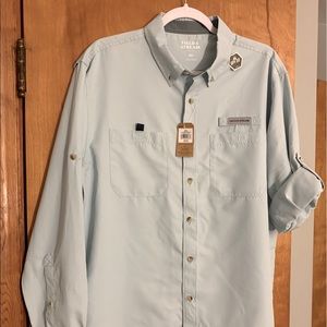 Field and Stream Woven Starlight Blue Shirt